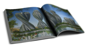 DNA Towers – Shangai, Chine – D’autres tours spiralées à l’étude – © Éditions Michel Lafon, 2015 – © Vincent Callebaut Architectures