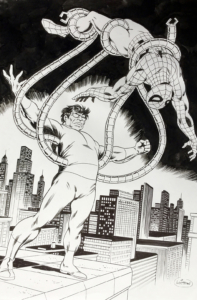 Spiderman – Poster de Strange # 110 – Planche originale – Encre de chine – © Éditions Lug, 1979 – © Jean-Yves Mitton, 1979/2015