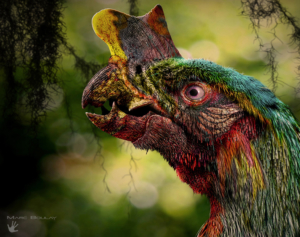 Tyrannornis rex, le perroquet-tyrannosaure — Demain, les animaux du futur — © Marc Boulay et Sébastien Steyer, 2015 — © Éditions Belin, 2015