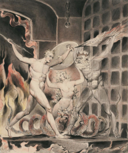 Illustration pour le Paradis perdu de John Milton — William Blake — 1807