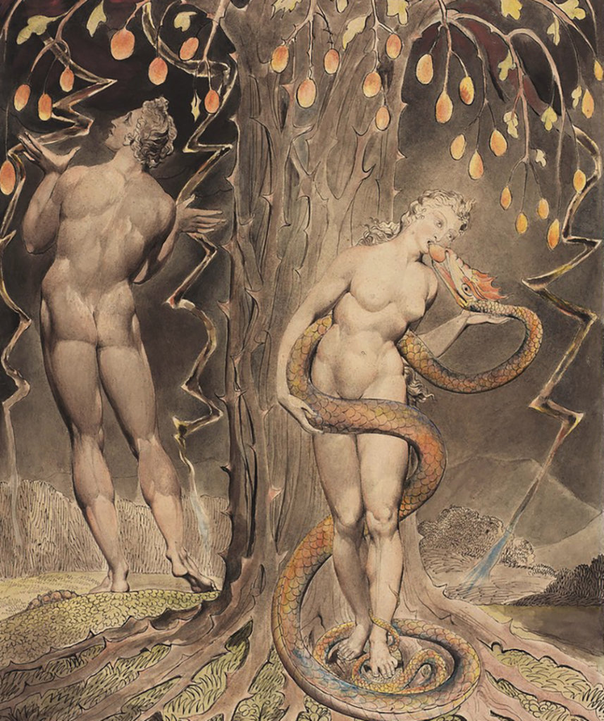 La Tentation et la Chute D’Ève — William Blake — 1808